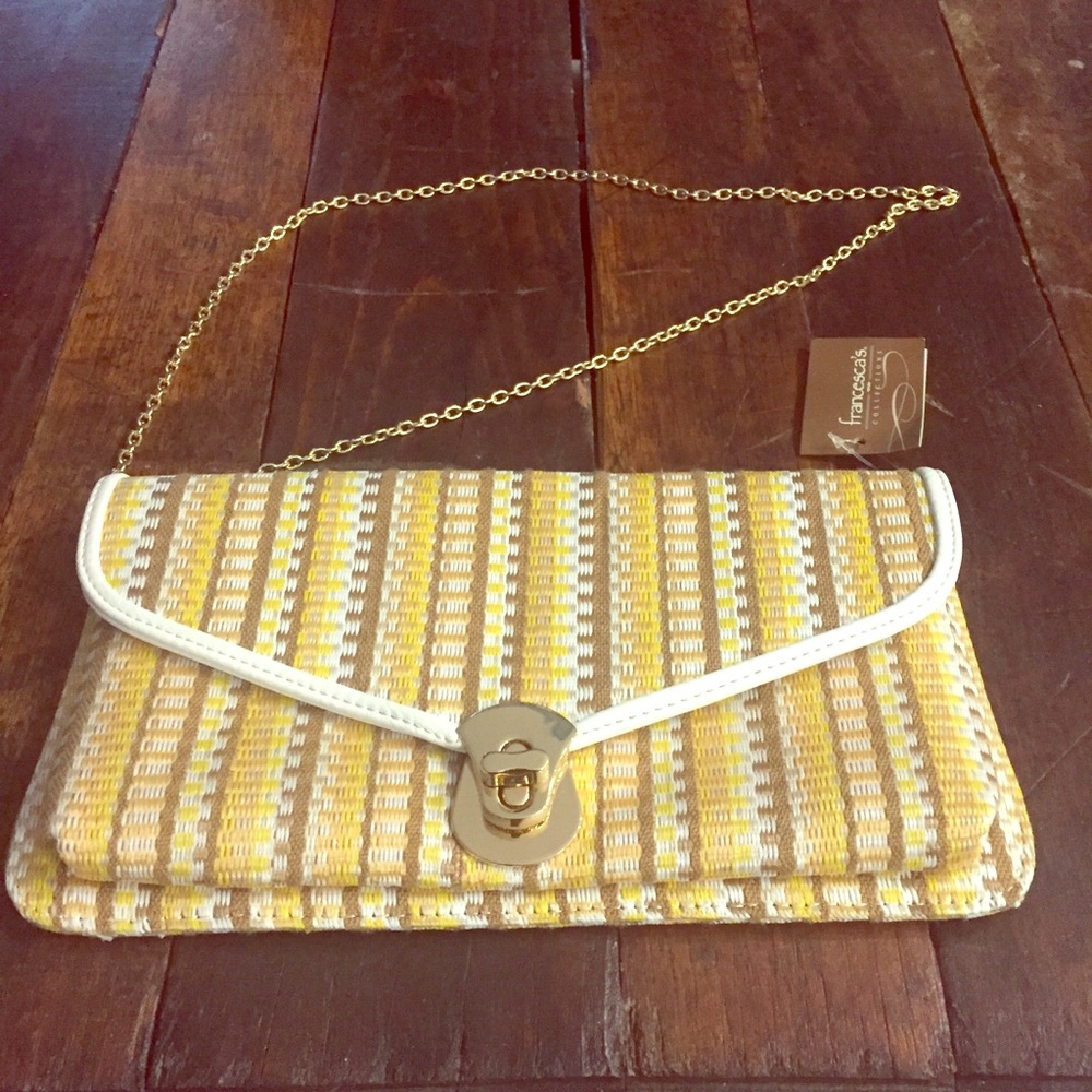 Francesca gold handbag crossbody clutch